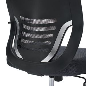 Office chair HM1206.02 gray mesh fabric - chrome base 63X64X122ВСМ.