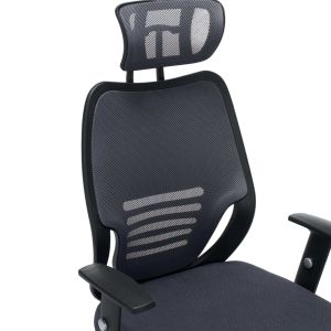 Office chair HM1206.02 gray mesh fabric - chrome base 63X64X122ВСМ.