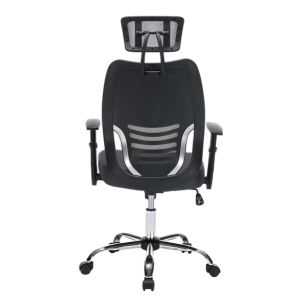 Office chair HM1206.02 gray mesh fabric - chrome base 63X64X122ВСМ.