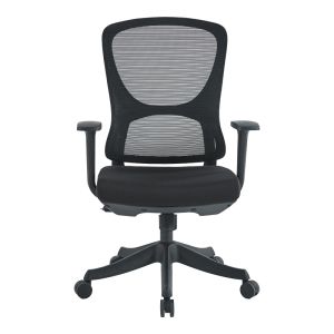 Office chair Litulo, mesh fabric, black, 51x50.5x98/106cm