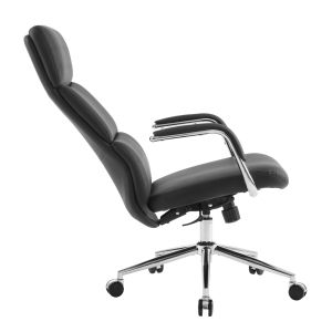 Office chair Meite HM18353.01 black artificial leather - chrome base 66X71X127ВСМ.
