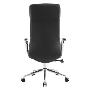 Office chair Meite HM18353.01 black artificial leather - chrome base 66X71X127ВСМ.