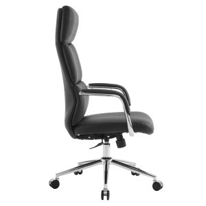 Office chair Meite HM18353.01 black artificial leather - chrome base 66X71X127ВСМ.