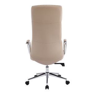 Office chair Meite HM18353.02 beige artificial leather - chrome base 66X71X127ВСМ.