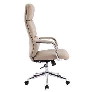 Office chair Meite HM18353.02 beige artificial leather - chrome base 66X71X127ВСМ.