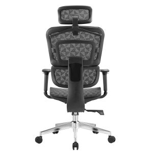 Office chair Moden HM1215.01 black mesh fabric - chrome base 68X69X126ВСМ.