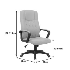 Office chair Roby pu cappuccino 60x70x102-110 cm
