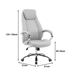 Office chair Sonar beige, PU 61x57x120-128cm