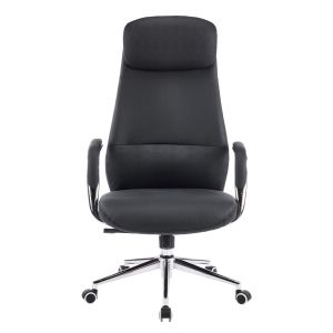 Office chair Sonty HM18354.01 black artificial leather - chrome base 64X68X125ВСМ.