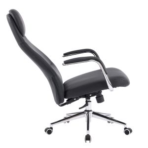 Office chair Sonty HM18354.01 black artificial leather - chrome base 64X68X125ВСМ.