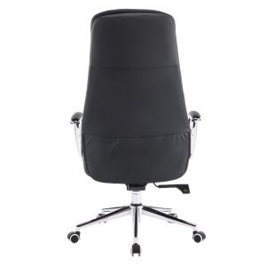 Office chair Sonty HM18354.01 black artificial leather - chrome base 64X68X125ВСМ.