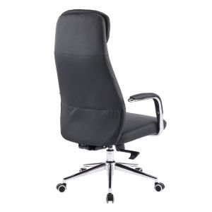 Office chair Sonty HM18354.01 black artificial leather - chrome base 64X68X125ВСМ.