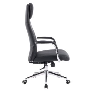 Office chair Sonty HM18354.01 black artificial leather - chrome base 64X68X125ВСМ.