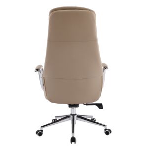 Office chair Sonty HM18354.02 beige artificial leather - chrome base 64X68X125ВСМ.