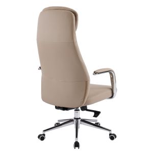 Office chair Sonty HM18354.02 beige artificial leather - chrome base 64X68X125ВСМ.