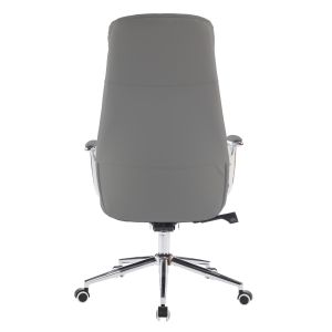 Office chair Sonty HM18354.10 gray artificial leather - chrome base 64X68X125ВСМ.