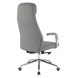 Office chair Sonty HM18354.10 gray artificial leather - chrome base 64X68X125ВСМ.