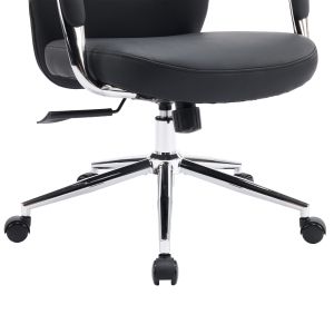 Office chair Teeter HM18355.01 black artificial leather - chrome base 67X66X121ВСМ.