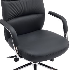 Office chair Teeter HM18355.01 black artificial leather - chrome base 67X66X121ВСМ.