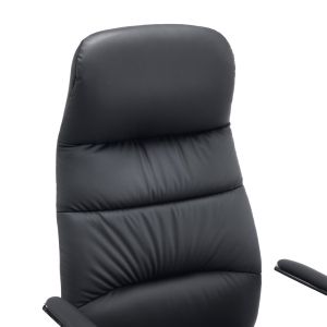Office chair Teeter HM18355.01 black artificial leather - chrome base 67X66X121ВСМ.