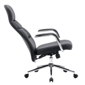 Office chair Teeter HM18355.01 black artificial leather - chrome base 67X66X121ВСМ.