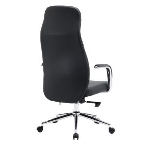 Office chair Teeter HM18355.01 black artificial leather - chrome base 67X66X121ВСМ.