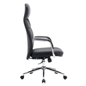 Office chair Teeter HM18355.01 black artificial leather - chrome base 67X66X121ВСМ.