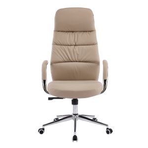 Office chair Teeter HM18355.02 beige artificial leather - chrome base 67X66X121ВСМ.