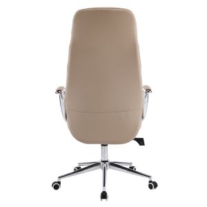 Office chair Teeter HM18355.02 beige artificial leather - chrome base 67X66X121ВСМ.