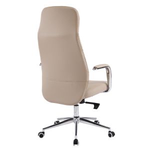 Office chair Teeter HM18355.02 beige artificial leather - chrome base 67X66X121ВСМ.