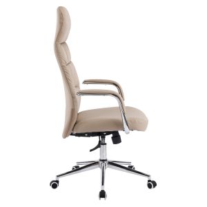 Office chair Teeter HM18355.02 beige artificial leather - chrome base 67X66X121ВСМ.