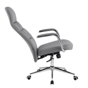 Office chair Teeter HM18355.10 gray artificial leather - chrome base 67X66X121ВСМ.