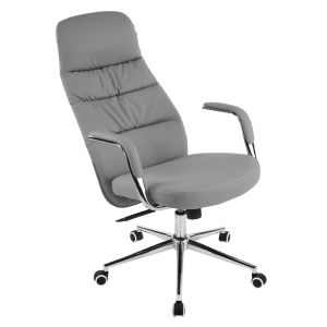 Office chair Teeter HM18355.10 gray artificial leather - chrome base 67X66X121ВСМ.