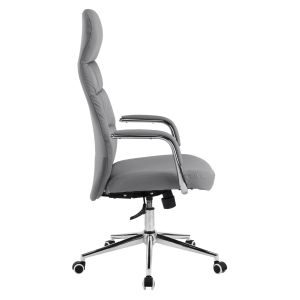 Office chair Teeter HM18355.10 gray artificial leather - chrome base 67X66X121ВСМ.