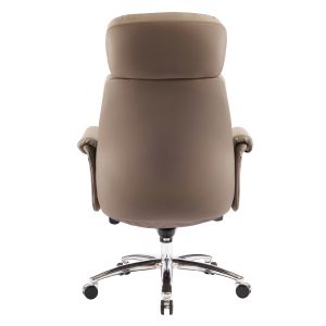 Office chair Tomlin HM18358.02 beige-brown artificial leather - chrome base 72X74X128ВСМ.