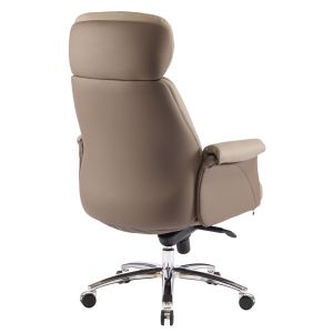 Office chair Tomlin HM18358.02 beige-brown artificial leather - chrome base 72X74X128ВСМ.