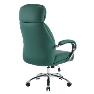 Office chair Toren HM18357.07 green artificial leather - chrome base 66X74X128ВСМ