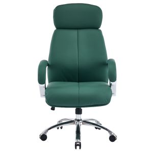 Office chair Toren HM18357.07 green artificial leather - chrome base 66X74X128ВСМ