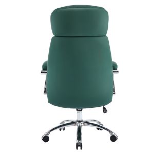 Office chair Toren HM18357.07 green artificial leather - chrome base 66X74X128ВСМ