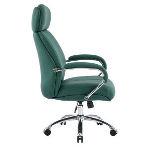Office chair Toren HM18357.07 green artificial leather - chrome base 66X74X128ВСМ