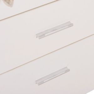 Office cabinet with key Vance white melamine -- wheels 39X40X60 cm.
