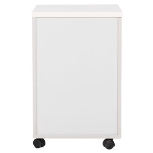 Office cabinet with key Vance white melamine -- wheels 39X40X60 cm.