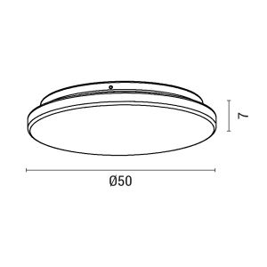 Плафон 36W 3900LM Ø500MM 3CCT (3000-4000-6500K) IP20 бял Arte Illumina Plus Nuivia