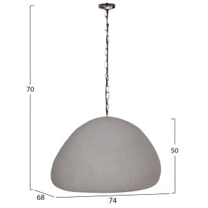 Полилей Jaylen HM4703.03XL фиброцимент в сиво 74X68X50-70 см.