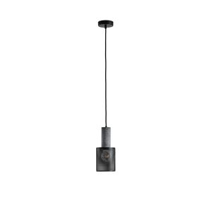 Concrete and metal chandelier, single lamp, 1XΕ27 Max 15W Ø120X1760MM, black, Arte Illumina Scouro