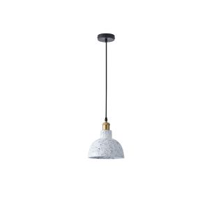 Concrete and metal chandelier, single lamp, 1XΕ27 Max 15W Ø200X200X160MM, white, Arte Illumina Splashed