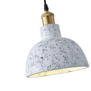 Concrete and metal chandelier, single lamp, 1XΕ27 Max 15W Ø200X200X160MM, white, Arte Illumina Splashed