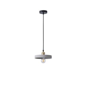 Concrete and metal chandelier, single lamp, 1XΕ27 Max 15W Ø210X1575MM, gray, Arte Illumina Yeso
