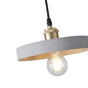 Concrete and metal chandelier, single lamp, 1XΕ27 Max 15W Ø210X1575MM, gray, Arte Illumina Yeso