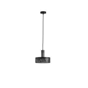 Concrete and metal chandelier, single lamp, 1XΕ27 Max 15W Ø255X1700MM, black, Arte Illumina Scouro